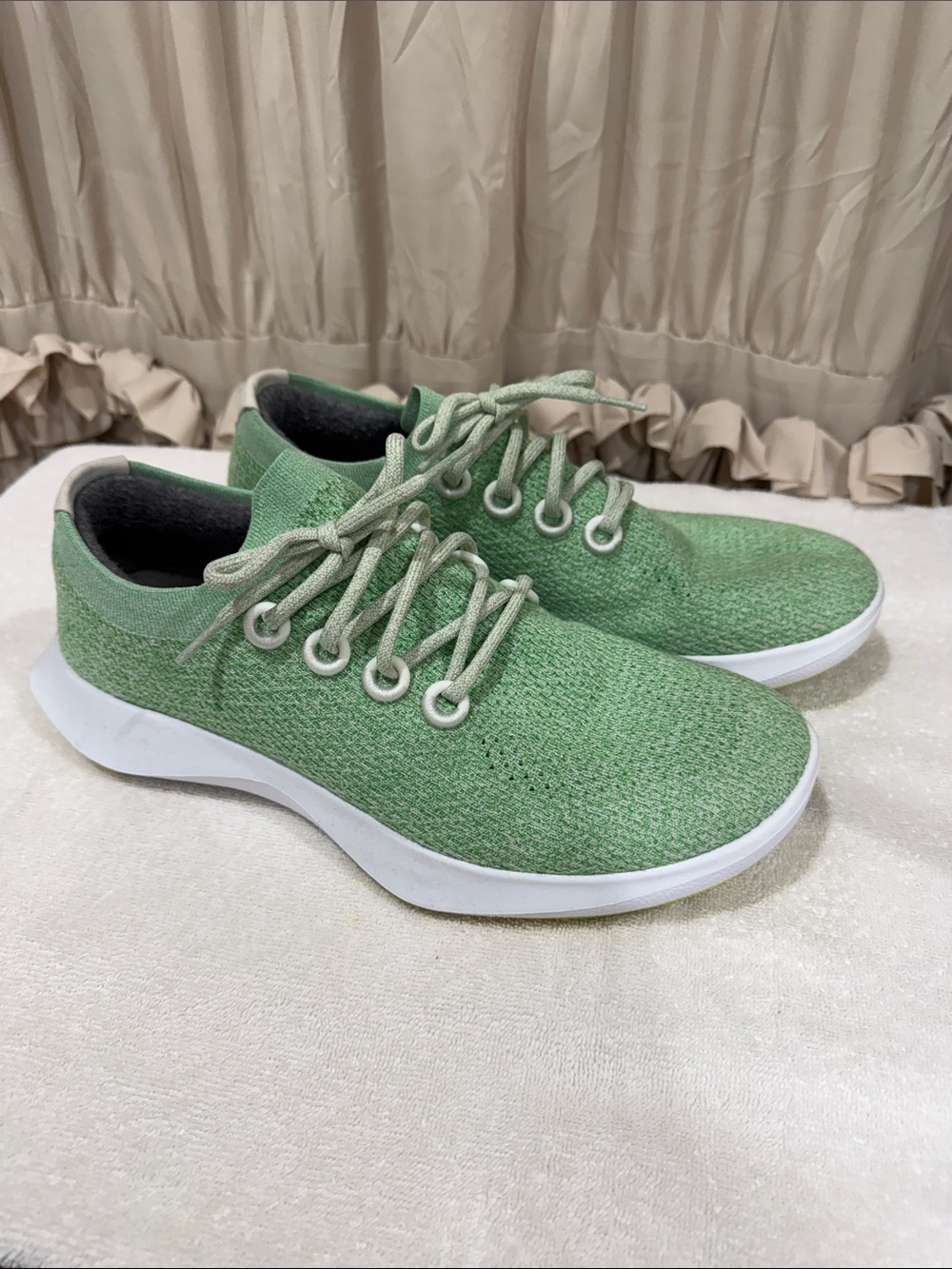 Allbirds Tree Dasher shoes in a light green colorway